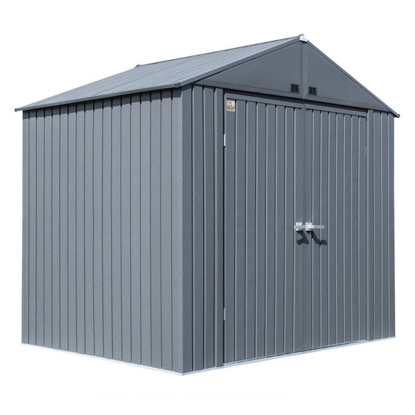 310 cu ft PermaPlate Steel Peaked Roof Storage Shed, Anthracite